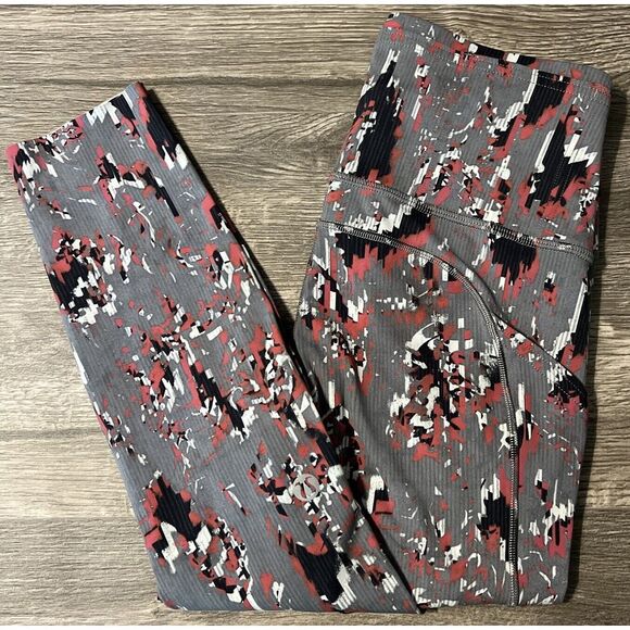 Lululemon Fast Free High‎ Rise Tight 25" Floral Flux Multi Size 2 W5BXSS - Picture 1 of 11